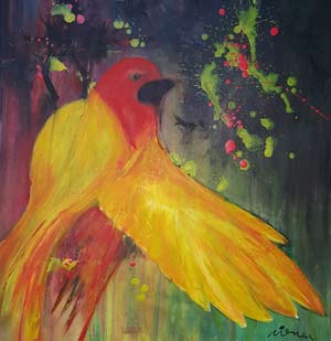 Bird - Contemporary Art Painting - Florin Coman