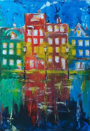 Colour Houses - Contemporary Art Painting - Florin Coman