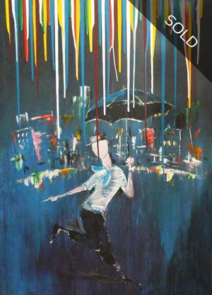 Colour Rain - Contemporary Art Painting - Florin Coman