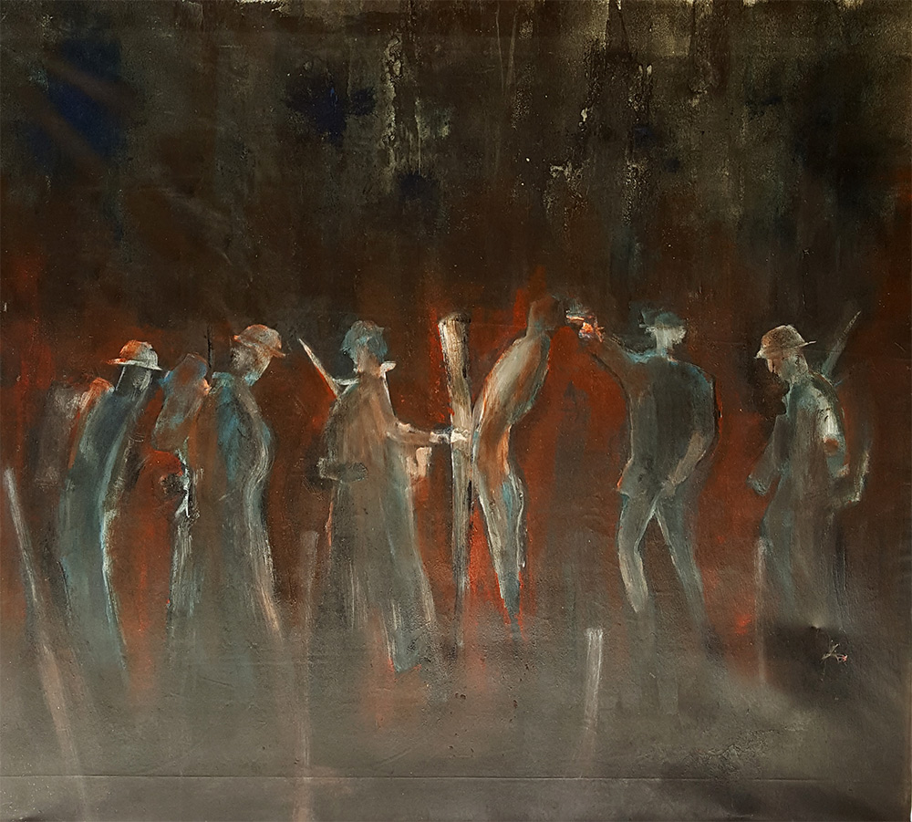 The Execution - Contemporary Art Painting - Florin Coman